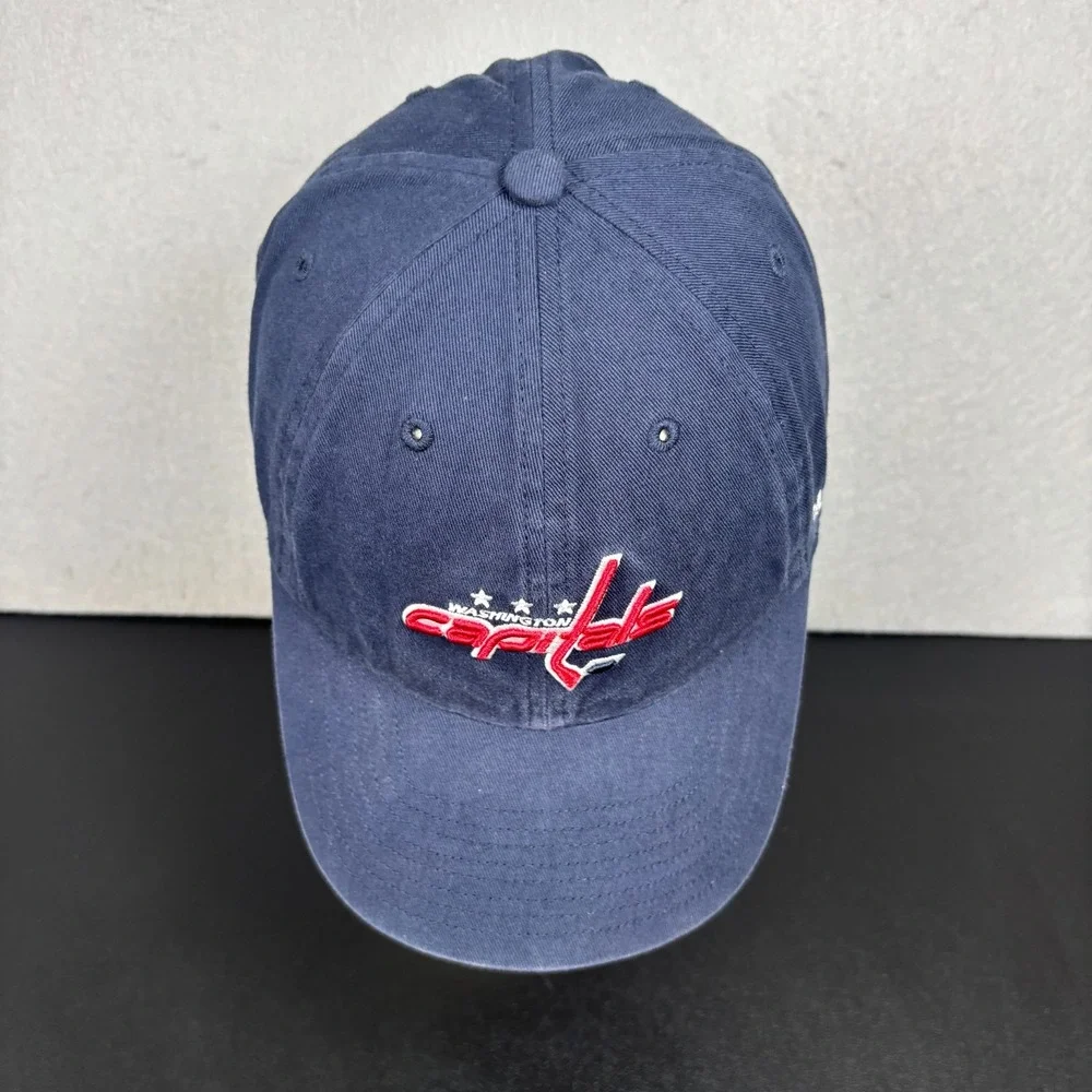 Washington Capitals 47 Brand Clean Up Hat Navy Blue Adjustable Cap NHL Hockey